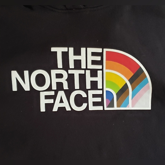 The North Face Women's Pride Black Cropped Sweatshirt Hoodie Size XS - Picture 6 of 9